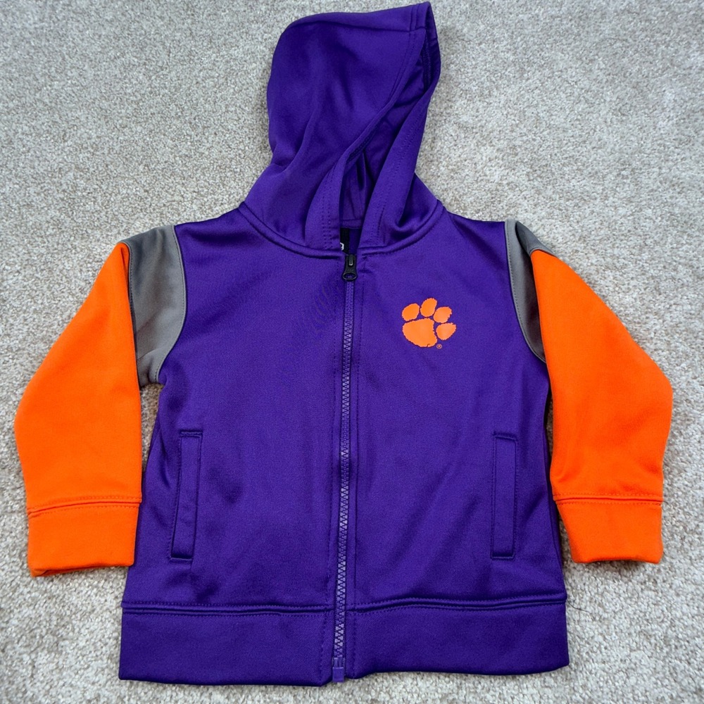 Gen2 Clemson Tigers ACC Football Toddler Full Zip Fleece Hoodie 24 Months